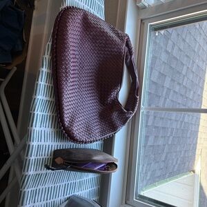 Elegant Purple Woven Women's Bag